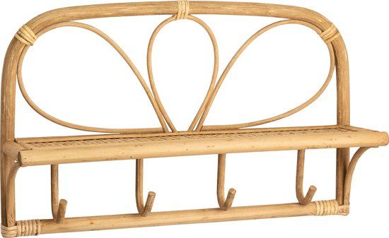 KidsDepot Fenne Rotan Wandrek Hout naturel 50 x 30 x 13 cm
