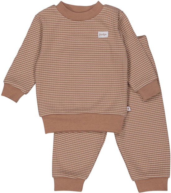 Feetje Pyjama Wafel Basis - 98 - Bruin