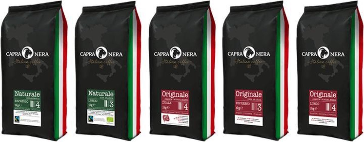 Capra Nera italian espresso koffie bonen 1000 gram