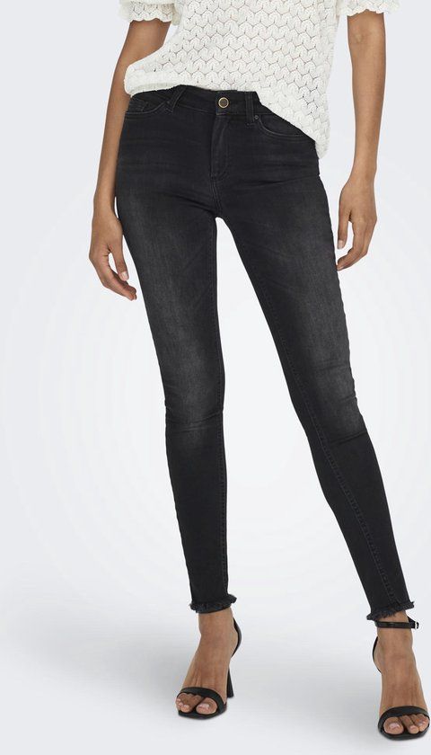 ONLY ONLBLUSH MID ANK RW REA1099 NOOS Dames Jeans - Black Denim - M/30