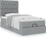 Maison Exclusive - Cadre de lit ottoman avec matelas, gris clair, 90x190 cm, textile