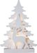 EGLO LED kerstdecoratie, houten kerstsilhouet bos met hert | winterlandschap met timer en batterijverlichting, warmwit