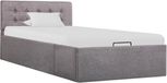 vidaXL Cadre de lit avec rangement hydraulique taupe 100x200 cm