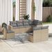 Prolenta Maison Exclusive - Tuinset voor in de tuin, 8-delig, met kussens, beige, van polyrotan
