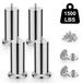 Set de 4 pieds de meuble réglables en acier inoxydable 28 cm