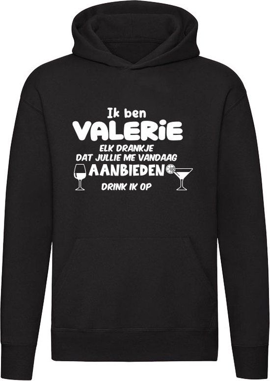 Sol's Ik ben Valerie Hoodie - Zwart - 3XL - Unisex