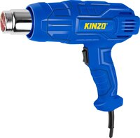 Kinzo Heteluchtpistool - 230V - Blauw - 350 tot 600 graden - 2 Warmtestanden - Verfbrander
