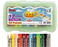 Pentel Oliepastels - 12 Levendige Kleuren