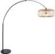 Steinhauer Zwarte Vloerlamp met Uitschuifbare Bamboe Kap 240cm - Breeza-Beache 4149ZW