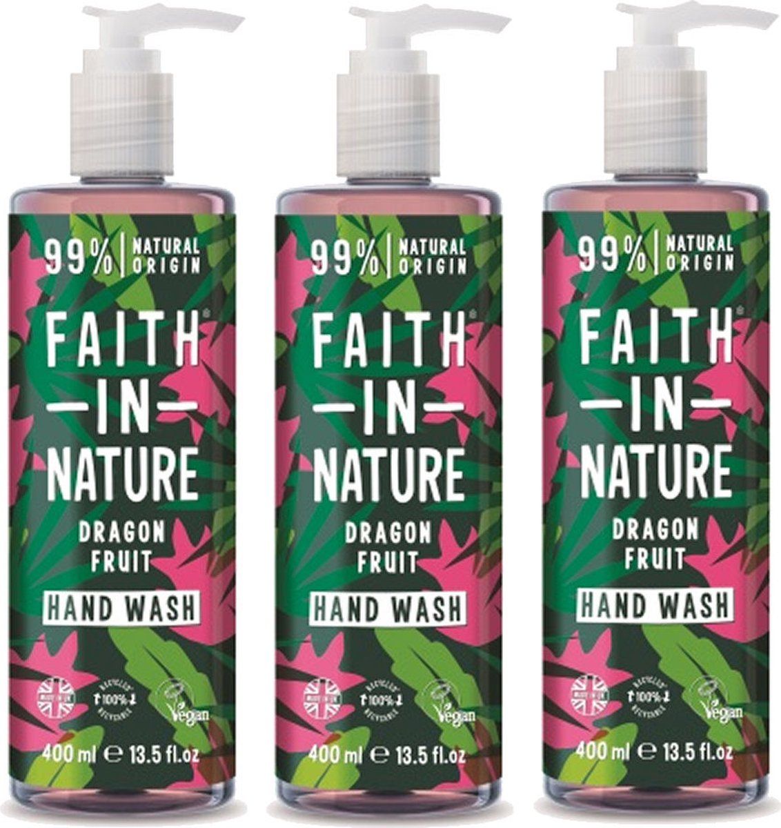 Faith In Nature - Hand Wash Dragon Fruit - 3 Pak - 6097142149197