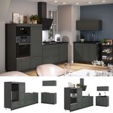 Vicco Keuken Fame-Line, Groen-Goud Landhuis/Antraciet, 380 cm