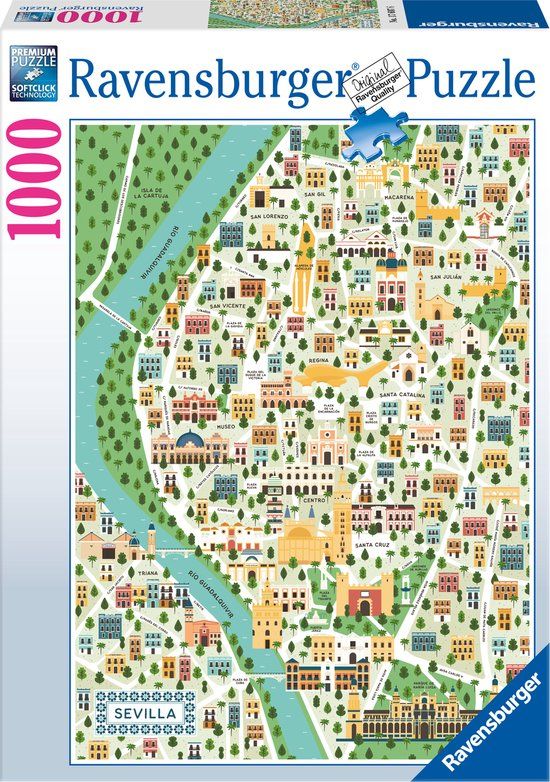 Ravensburger Map of Seville - 1000 Piece Puzzle - Unisex
