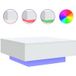 Icecat Table Basse Table De Salon Table De Café Avec Lumières Led Blanc 80x80x31 cm