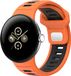Strap-it Sport bandje siliconen geschikt voor Google Pixel Watch 5 (45 mm) / 4 (45 mm) / 3 (45 mm) - Oranje/Zwart