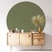 Sticker Mural Rond - Couleur Tendance - Diamètre 80 cm - Adhésif + Protection Brillante
