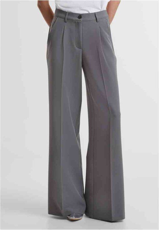 Urban Classics Wide Leg Broek - Grijs - W34 - Dames