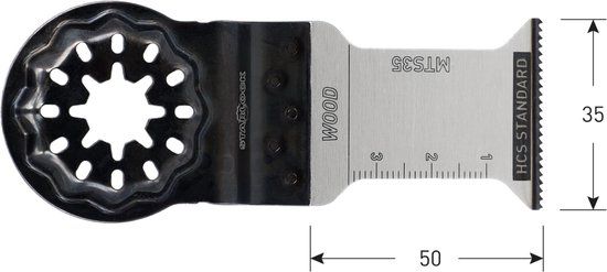 Rotec Starlock invalzaagblad, HCS, type MTS35, 35x50 mm