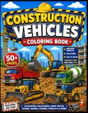 Construction Vehicles Coloring Book