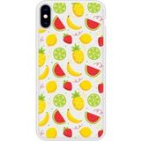 Apple Siliconen hoesjes compatibel met iPhone X, iPhone XS Tropical Fruits