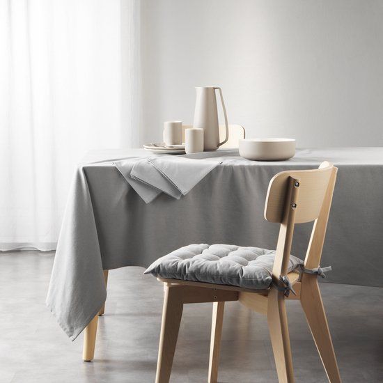 Wicotex Mistral Tafelkleed - 140x240cm - Grijs - Katoen - Gerecycled