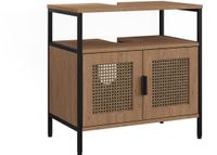 Vicco Wastafelonderkast Linara, Eiken/Zwart, 60 x 59 cm