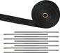 Sparrow Pneus Sparrow Heat Protection Band 5 Sparrow Fiberglass Noir + Serre-câbles Inox - Protection Thermique 5 Mètre