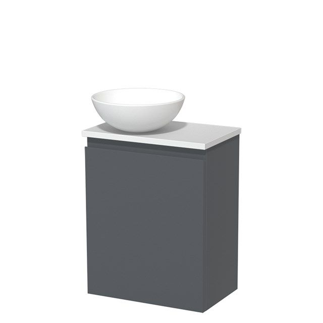 Maxaro Modulo Toiletmeubel 41 cm Donkergrijs Mat Wit