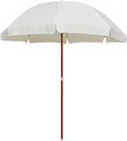 vidaXL Parasol met stalen paal 240 cm zandkleurig