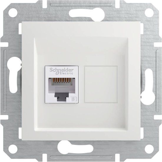 Schneider Electric Asfora RJ45 Data Socket - White (RAL 9003) - EPH4770121D