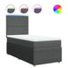 VidaXL Boxspringbed met matras, donkergrijs, 200x200 cm, gestoffeerd