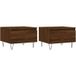 Bol Tables Basses 2 Pcs Table De Salon Table De Café Chêne Marron 50x46x35 cm Bois d'ingénierie
