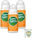Happy Earth 3 x Déodorant Roll-On Rose Petitgrain - 75 ml