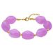 Lucardi - Dames Stainless steel armband kralen voor dames - Armband - Staal - Goudkleurig - 21 cm