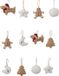 Vertbaudet Set van 12 kerstdecoraties in sherpa