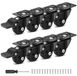 Merkloos Meubelwieltjes 25 mm met rem, TPR-rubber, zwenkbaar, set van 8, draagvermogen 11,25 kg per wieltje