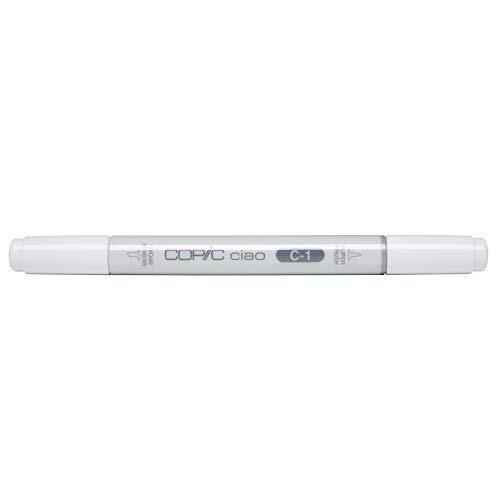 Copic Ciao marker type C - 1, cool grijs No. 1, veelzijdige lay-outmarker, op alcoholbasis, met een gemiddelde breedte en een penseelpunt