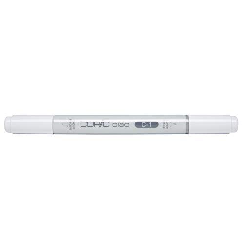 Copic Ciao marker type C - 1, cool grijs No. 1, veelzijdige lay-outmarker, op alcoholbasis, met een gemiddelde breedte en een penseelpunt