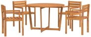vidaXL - Ensemble de jardin 5 pièces - acacia massif - marron