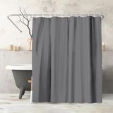 Americanflat 180x200 Douchegordijn - Waterbestendig Lang Douchegordijn met Duurzame Metalen Ringen en 12 Haken - 100% Polyester - Grijs Badkamer Gordijnen