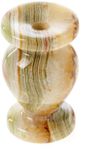 Merkloos Danilovo Kandelaar, natuurlijke onyx kandelaar voor dunne kaarsen, Orthodox kaarsenhouder van Onyx marmer, ideaal voor kaarsen tot 9 mm hoogte 7 cm
