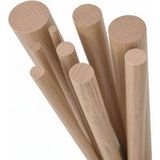 Gedotec Baguette de bricolage en bois de chêne rond, longueur 1000 mm, Ø 14 mm