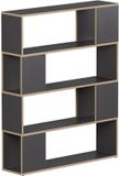 Vicco Eneos Ruimteverdeler – 100 x 124.5 cm Antraciet/eiken