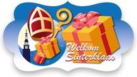 Merkloos / Sans marque Partyxplosion B.V. Feest bord Welkom Sinterklaas - 43 cm - Sint en Piet welkomstborden
