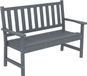 Outsunny Tuinbank-Kunststof-130L x 59B x 91H cm-Grijs