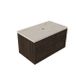 Saniclass Set de meuble de salle de bain avec cadre en bois - 80x45x43cm - Plateau en pierre naturelle Travertin - 1 trou de robinet - 1 tiroir - chêne mat anthracite (bois) SW1420767/SW1242428