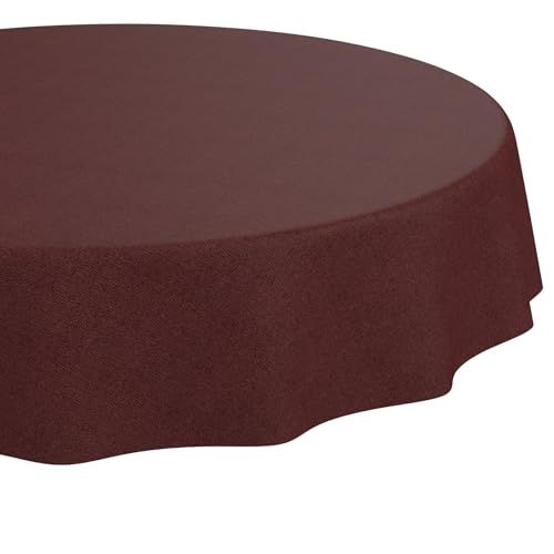 ANRO Tafelkleed Effen linnenlook Meerkleurig Rond Ø100cm Rechte rand Afwasbaar Waterafstotend
