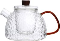 Point-Virgule theepot met filter uit gehamerd borosilicaatglas 1L