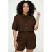 Tramontana viscose straight fit short - bruin