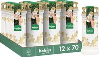 Bolsius Herdenkingslicht Wit met Gouden Hartjes Print 12 stuks 70 branduren