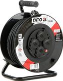 YATO Extension Cord Reel 4 Sockets IP44 16A 40m Black